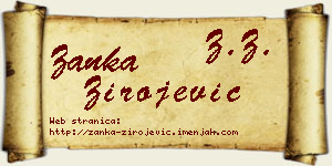 Žanka Zirojević vizit kartica